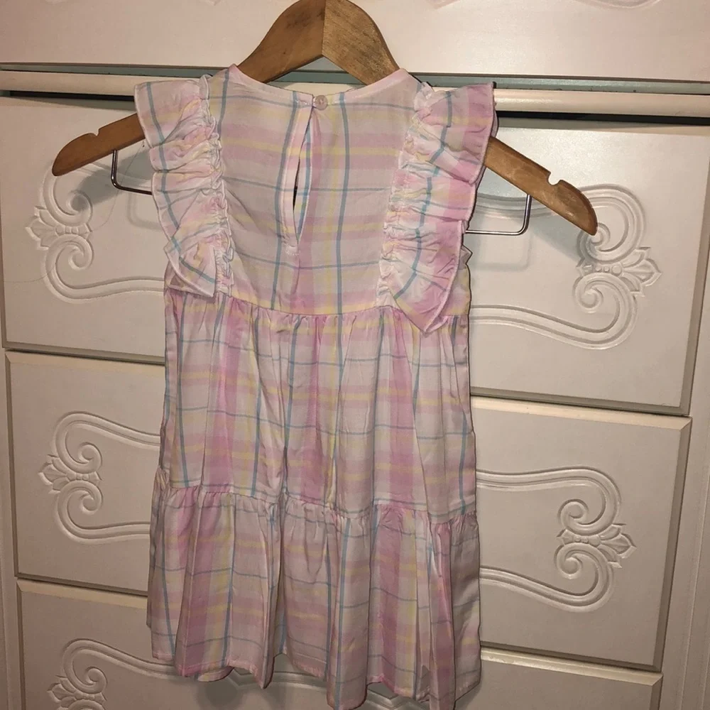 🌸Oshkosh Bgosh 2&3 sizes Ruffle plaid pink dress NWT
